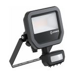 Ledvance LED Floodlight Aluminium Black 8W 1100lm 100D - 830 Warm White | IP65 - Motion And Light Sensor - Symmetrical