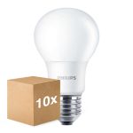 Multipack 10x Philips Corepro LED Bulb E27 Pear Frosted 8W 806lm - 830 Warm White | Replaces 60W