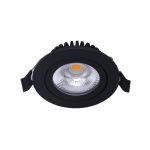Noxion LED Adjustable Slim Spot Black 6W 550lm - 930 Warm White | Cutout 75mm - IP54 - Best Colour Rendering 